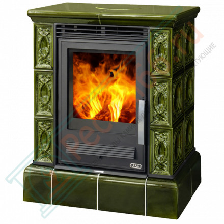 Керамическая печь Helvetia KP, кафельный цоколь, Т/О 6.9 кВт, 2-цвета (ABX)