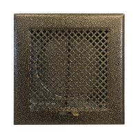 Каминная решетка с клапаном, 170х170-D125, бронза (Megaprom)