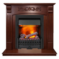 Электрический каминокомплект Sorrento угловой - Орех с очагом Danville Black FB2