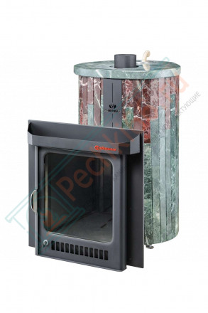 Дровяная банная печь Ферингер Малютка ПФ "Змеевик + Россо Леванте" до 18 м³