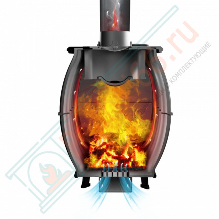 Чугунная печь Бахта, черная (ProMetall)