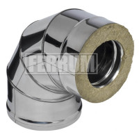 Сэндвич колено 90° (НЕРЖ-430/0,8-ОЦИНК/0,5) d-120/200 (Ferrum HF-Z) Сэндвич колено 90° (НЕРЖ-430/0,8-ОЦИНК/0,5) d-120/200 (Ferrum HF-Z)