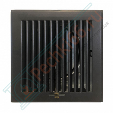 Каминная решетка с регулировкой, 170х170-D125, черная (Megaprom)