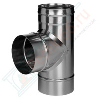 Тройник 90° без изол (НЕРЖ-321/0,5) d-200 (Дымок-Lux) Тройник 90° без изол (НЕРЖ-321/0,5) d-200 (Дымок-Lux)
