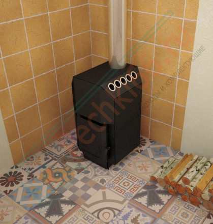 Отопительная печь ТОП-модель 300, с чугунной дверцей (Теплодар) до 300 м3