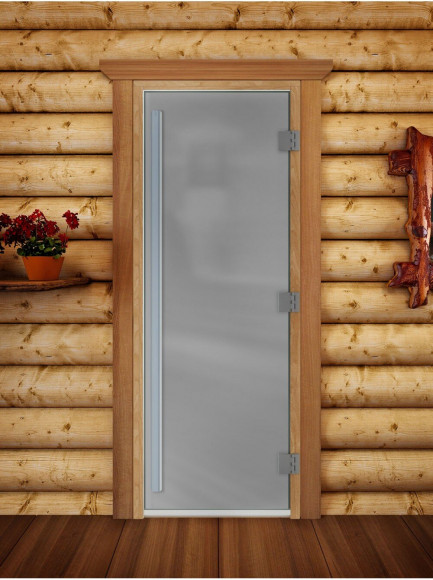 Дверь для бани и сауны Престиж сатин, 2100х800 по коробке (DoorWood) в Красноярске