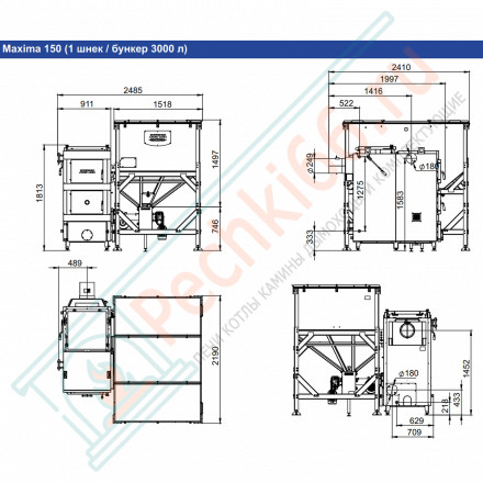 Котел универсальный Maxima 150 (Zota) 150 кВт