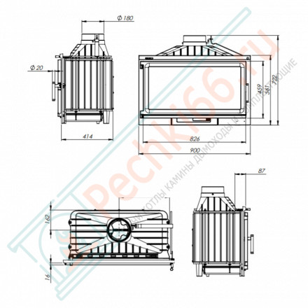 Каминная топка Bergamo (NORDflam) 16 кВт