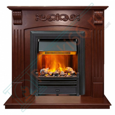 Электрический каминокомплект Sorrento угловой - Орех с очагом Brookline Black