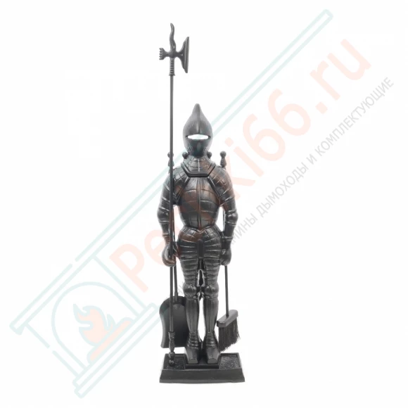 Набор каминный D98051BK Рыцарь большой (4 предмета, 110 см, черный), на подставке