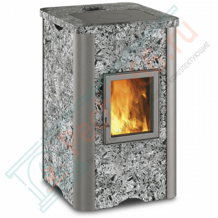 Печь-камин Карелочка серпентинит антик премиум, с плитой (TalkoRus)