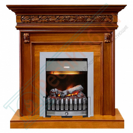 Каминокомплект Valletta - Орех с очагом Danville Chrome FB2