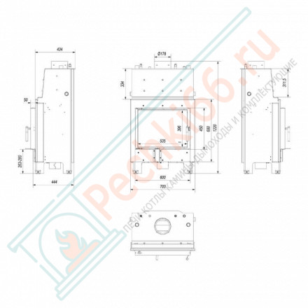 Стальная топка MBM/PW/10/W (Kratki)