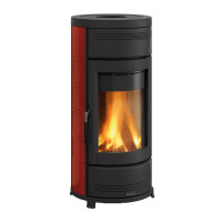 Печь-камин Helga EVO, цвет красный (La Nordica)