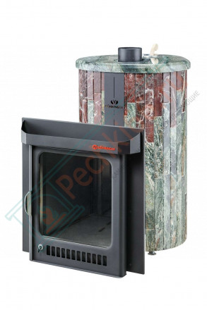 Дровяная банная печь Макси ПФ "Жадеит + Россо Леванте"(Ферингер)