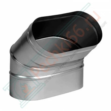 Отвод 15° VOG по широкой стороне (AISI-321/0,8) 100х200мм (Вулкан)