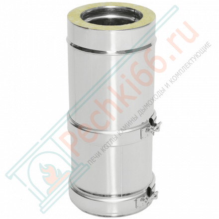 Труба телескоп Термо L300 – 450 ТТТ-Р с хомутом (310-0.8/304) d-130/230 (ТиС Энерго)