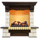 Каминокомплект электрический Pierre Luxe угловой - Темный дуб / Шампань (Высота 1035мм) с очагом Cassette 600 NH (Dimplex)