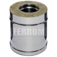 Сэндвич труба для дымохода L=0,25м (НЕРЖ-430/0,5-НЕРЖ-430/0,5) d-80/160 (Ferrum GS)