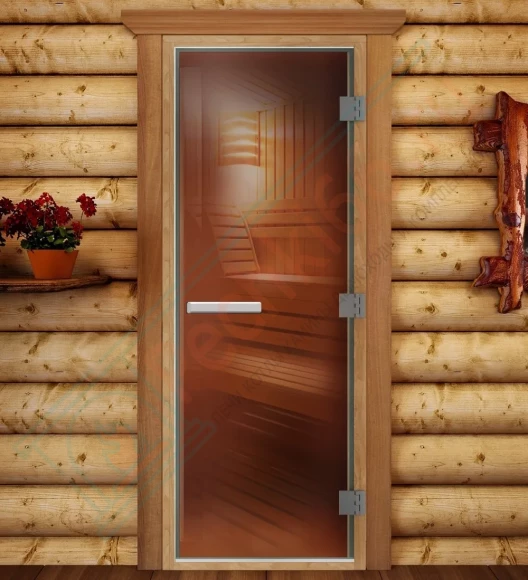 Дверь для бани и сауны Престиж лайт бронза, 1900х700 по коробке (DoorWood) в Красноярске
