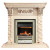 Электрокаминокомплект Luxemburg (каменный) - Сланец/Cлоновая кость с патиной с очагом Cavendish