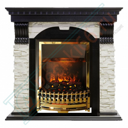 Электрокаминокомплект Dublin - Венге / Сланец белый с очагом Atherton