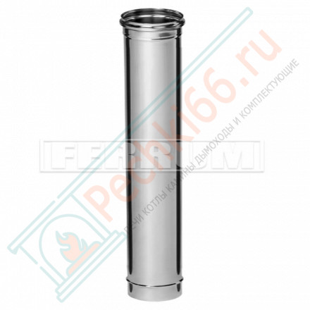 Дымоход L=1м (НЕРЖ-430/0,5) d-80 (Ferrum GS)