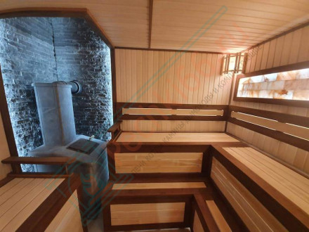 Чугунная печь для бани Комплект GFS ЗК 18 Президент 850/50 Талькохлорит (ТехноЛит)