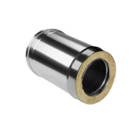 Сэндвич труба для дымохода L=250 (НЕРЖ-321/0,8-НЕРЖ-439/0,5) d-200/280 (Дымок-Lux)