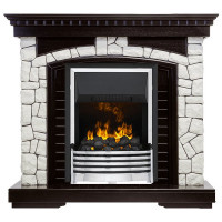 Электрический Каминокомплект Glasgow - Венге / Белый с очагом Flagstaff