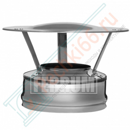 Оголовок для сэндвич дымохода (НЕРЖ-430/0,5-НЕРЖ-430/0,5) d-200/280 (Ferrum GS)