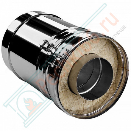 Труба V50R телескопическая с изол L=260-380 (AISI-321/0,8-AISI-304/0,5) d-130/230 (Вулкан-Cerablanket)