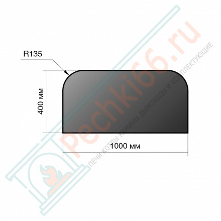 Притопочный лист 400*1000*2 R135, чёрный, 2мм (Везувий)