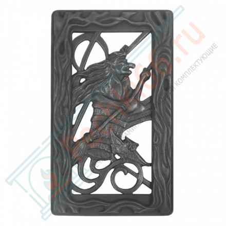 Решетка чугунная вентиляционная РВ-1А "Баба Яга" крашеная верхняя (Рубцовск-Литком)