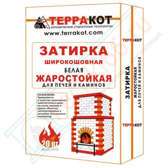 Затирка белая "Терракот", жаростойкая, 5 кг (Терракот) в Красноярске