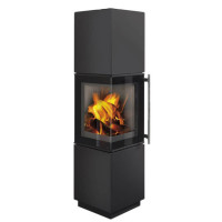 Печь-камин Esquina Akum сталь (Romotop)