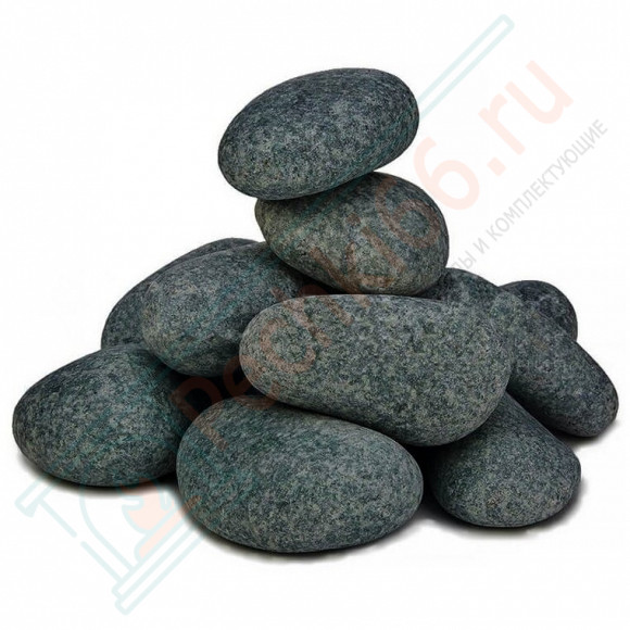 Камень для бани Пироксенит "Черный принц" шлифованный средний, 10 кг, м/р Хакасия (коробка), 10 кг в Красноярске
